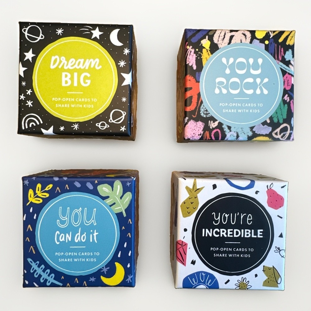 Thoughtfulls Pop-Open Cards For Kids 4-Pack Dream Big You Rock You Can Do It Etc
